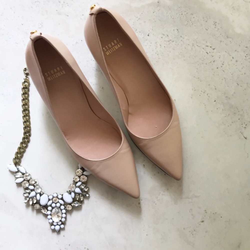 Stuart Weitzman chunky heel pumps